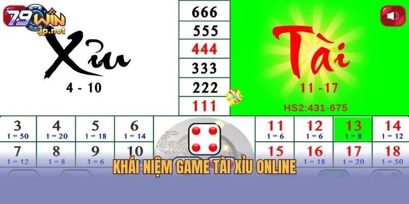 Khái niệm game tài xỉu online